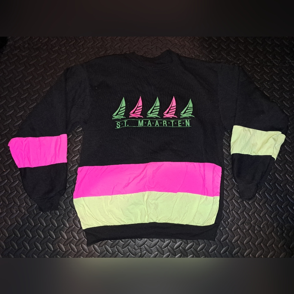 Vintage 80s style ST Maarten Island